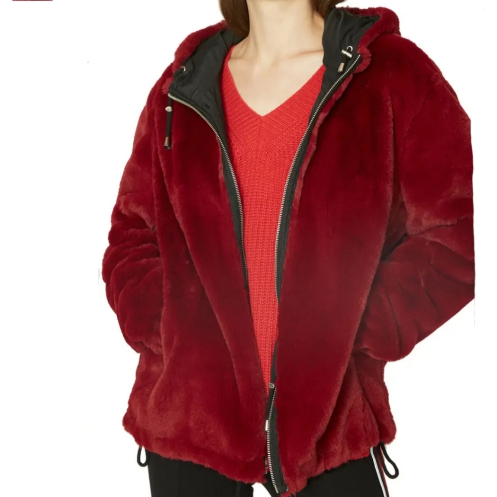 Sanctuary Womens Winter Reversible Parka Coat Small